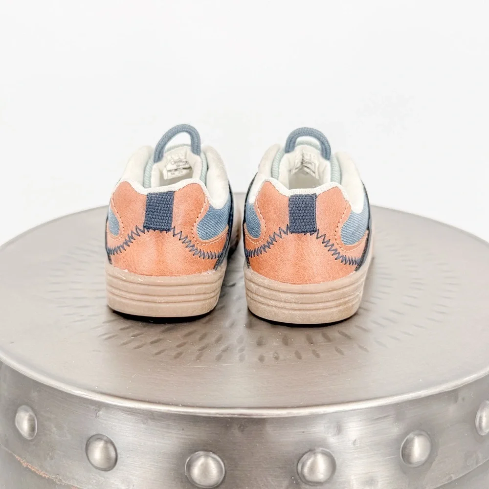 OshKosh B'gosh Blue and Tan Sneakers with Retro Design